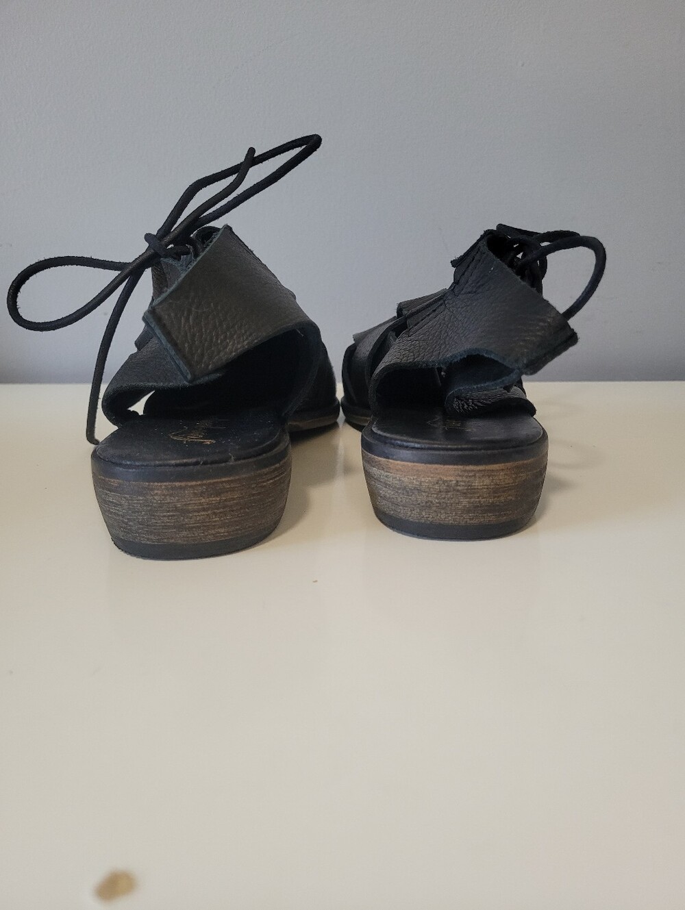 Free People Destino Woven Leather Lace Up Flats, VGUC, Size 39 - Picture 8 of 11